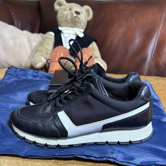 PRADA Leather Upper White Athletic Shoes for Women Sz 39 US 9 - Picture 8 of 12